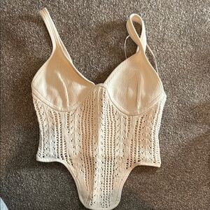 Garage Crochet corset top